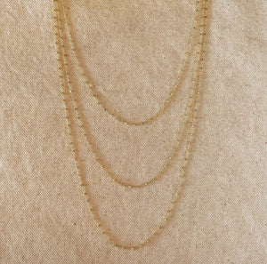 1mm Gold Filled Spaced Beaded Necklace