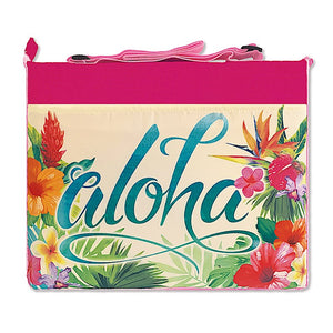 Beach Mat with Zipper Pouch - Aloha Floral