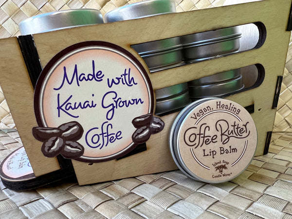 Coffee Butter Lip Balm Tin - Made with Kaua'i Grown Coffee