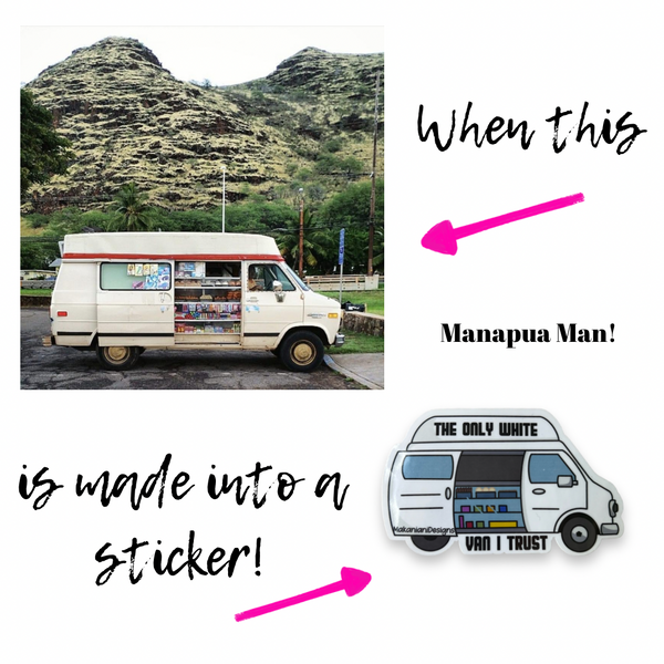 Manapua Man Truck Sticker