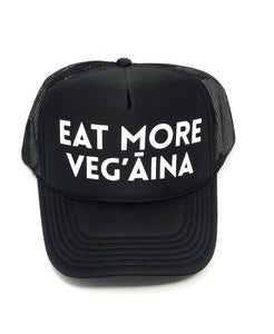 Eat More Veg'Aina Trucker Hats - Black