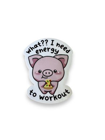 No Energy Piggy Sticker