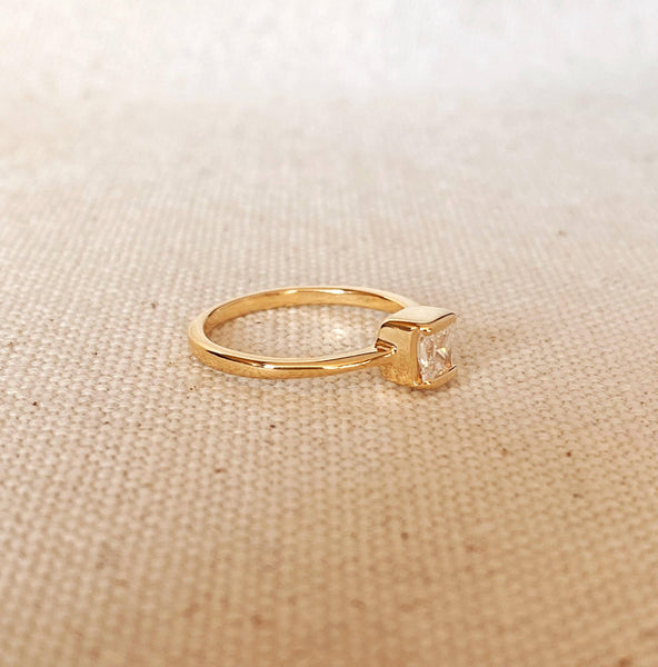 "Sarah" Gold Filled + Cubic Zirconia Gem Ring