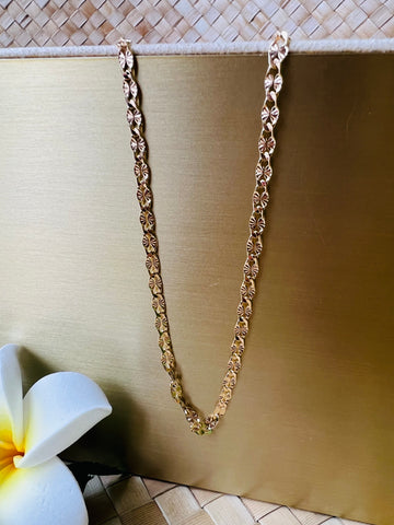 3mm Textured Design Dainty Style Chain - Perfect for Layering
