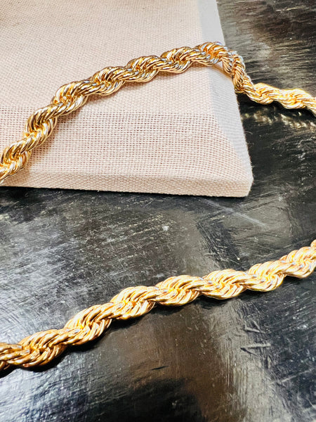 7-8mm Thick Gold Filled Rope Chain