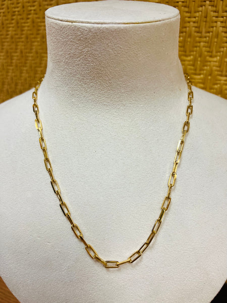 4mm Paperclip Gold Filled Chain